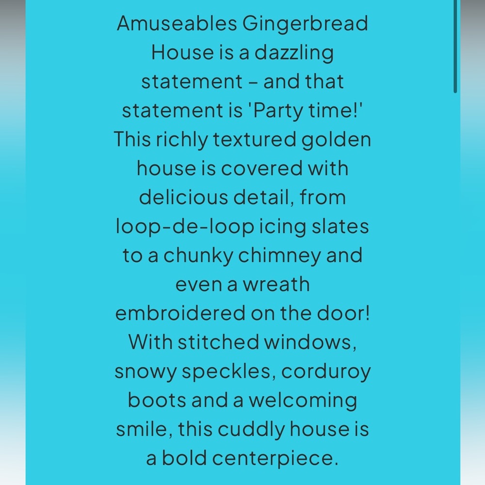 Jellycat Gingerbread House - Picture 4 of 4